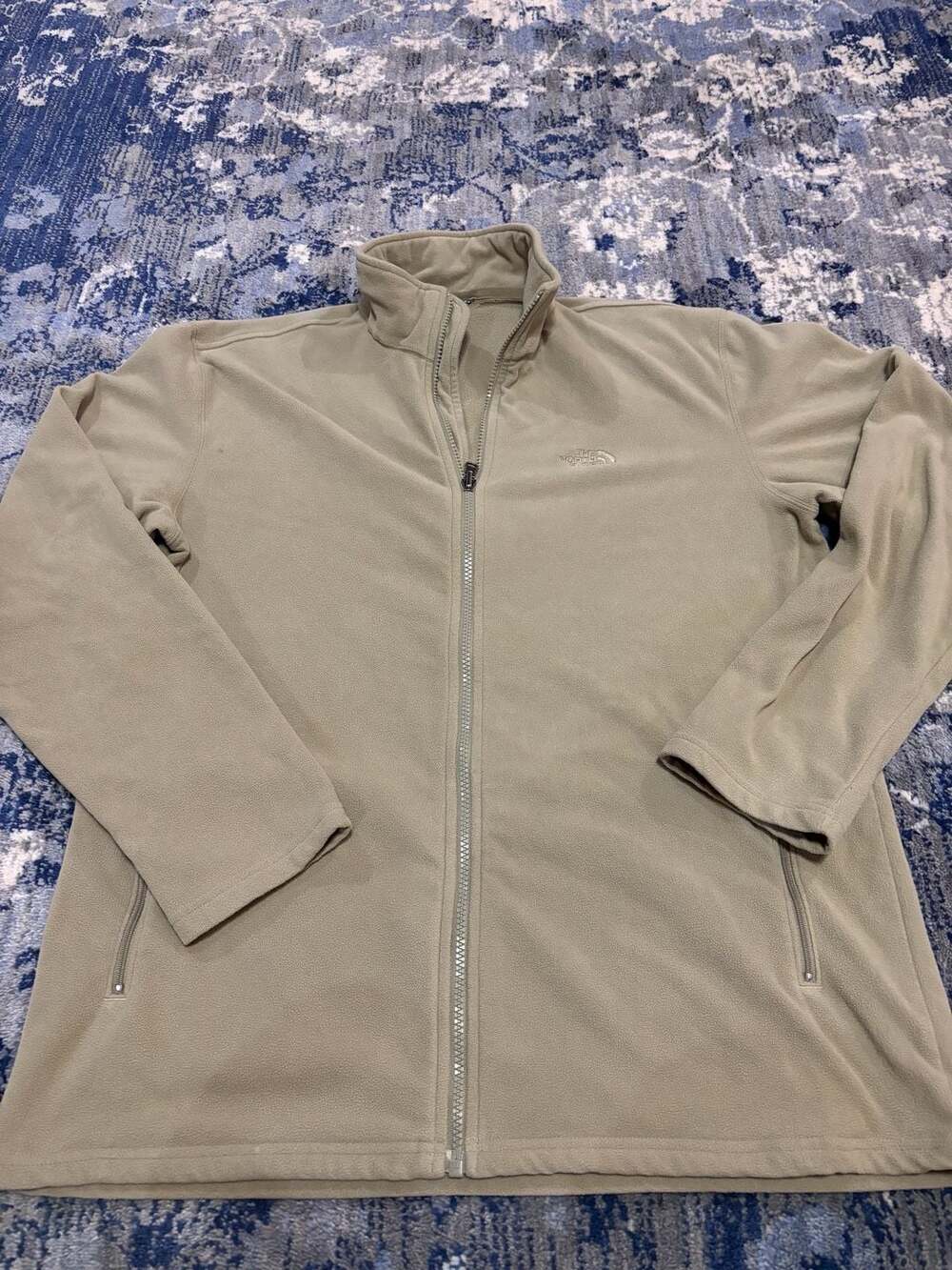 The North Face Fleece Jacket Size L Tan Full Zip